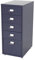 Mendler Rollcontainer Boston T851AM, Schubladenschrank Stahlschrank, 69x28x41cm 5 Schubladen - dunkelgrau