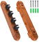 rockible Porte-Queue de Billard Porte-bâton de Billard Porte-Queue de Billard Support Mural avec 4 Clips de Queue pour Joueurs de Billard, Jaune