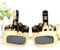 VBESTLIFE Party Wacky Sonnenbrille, Modische Neuheit Stehender Mittelfinger Lustige Dekoration Party Sonnenbrille - Golden