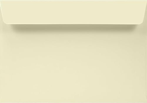 Netuno 100 Umschläge Elfenbein DIN B6 12,5 x 17,5 cm 100g Lessebo Smooth Ivory Briefumschläge haftklebend für Einladungskarten Geburtstagskarten Glückwunschkarten Grußkarten Geschäftsumschläge