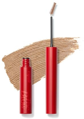 Espoir The Brow Color Fixing Cara #1 Beige 0.1 fl oz | Easy Fixing without Clumping with Skinny Brush | Long Lasting Smudgeproof Eyebrow Mascara | Soft Mood Coloring Tinted Gel | Korean Eye Makeup