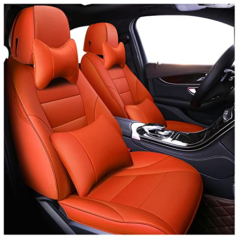 HABRAT Sitzbezüge Autositzbezüge Custom Für Volvo S80 Xc60 S60 C30 S90 C70 V60 V40 Xc90 Xc40 S40 Xc Oldtimer (Farbe : Orange, Größe : Luxury)
