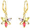 SOFIA MILANI - Boucles d'Oreilles pour Femme en Argent 925 - Plaqué Or - avec Pierre de Zircon - Boucle d'Oreille Pendantes en Forme de Fleur - E2341