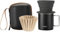 Vandroop Juego de cafetera portátil para verter sobre café, juego de gotero de café plegable de silicona, juego reutilizable de una sola taza (1-2 tazas) (gris)