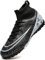 Donbest Boys Football Boots Cleats Kids Football Shoes Astro Turf Soccer Shoes Professional Spikes Football Competition Shoes,Blackwhite,EU34