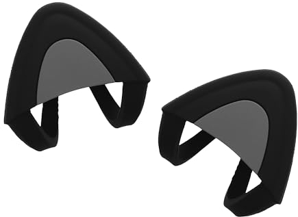 kwmobile 2X Katzenohren Aufsatz kompatibel mit Overear Headphone - Deko Accessoire für Kopfhörer Breite 2,5 bis 3,8 cm - Katzenkopfhörer Set - Schwarz Grau