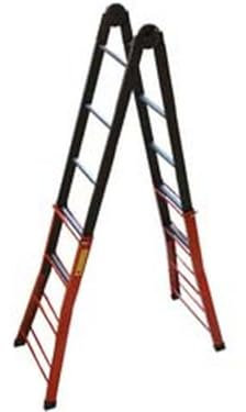 1PEZZO SCALA TELESCOPICA PHENOMENA IN ACCIAIO ACAL 100-4+4 gr.- altezza max cm.390h.- Kg.12