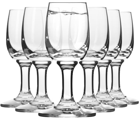 Krosno Wodkagläser Pure, 35 ml, Set mit 6, Hochwertiges Glas, Modernes und Zeitloses Design, Ideal für Wodka, Liköre, Shots