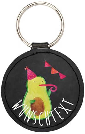 Mr. & Mrs. Panda Personalisierter Schlüsselanhänger Avocado Party Zeit - Personalisierte Geschenke, Personalisierter Schutzengel, Personalisierter