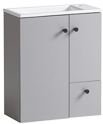 Schildmeyer Balto Waschtisch 157397, Platingrau, 50,0 x 25,0 x 60,0 cm