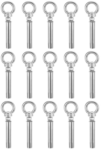 DTGN M6 x 70 Expansion Eye Bolts - 30Pack - Good for Concrete Dry Brick Block Walls - 304 Stainless Steel Eye Bolts Fastener - Silver