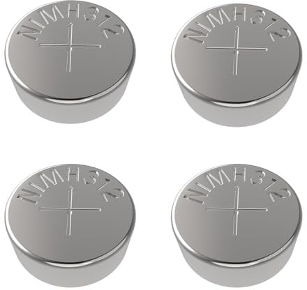 Wokyo 4PCS 312 Rechargeable Hearing Aid Batteries, Size Button 312 Rechargeable Batteries for Amplifiers Battery Charger Case, Must Be Used In The Same Brand Hearing Aid Charging Box