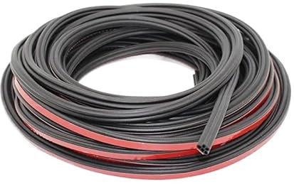 BOLEXA Bande d'étanchéité en Caoutchouc for Voiture, Bandes d'étanchéité universelles for Porte de Voiture, Coffre, Capot, Bord for Isolation phonique, Garniture de Mastic(5 Meters)