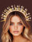 IYOU Stern Halo Stirnband Gold Perle Göttin Kopfstück Mary Braut Tiara und Kronen Partei Hochzeit Haarschmuck für Damen