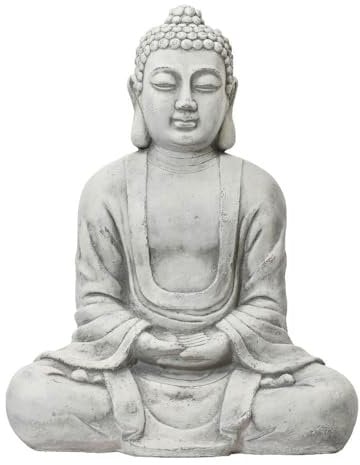 Kölle Statue 'Buddha im Lotussitz', Creme, Höhe ca. 38 cm