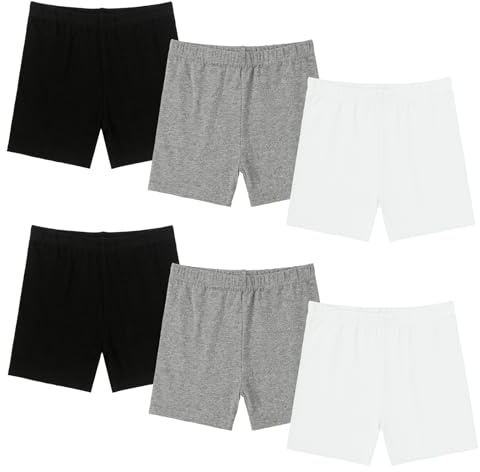Jeayita Radlerhose Kinder Mädchen Kurze Hose Mädchen Kurze Hosen Shorts Turnhose Sportleggings Baumwolle Kurz 6 Paar