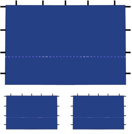 Paneles laterales para cenador, 3 paredes laterales de tienda de campaña, paneles laterales impermeables de 3 x 2 m, pared solar resistente al viento para tienda de campaña y dar privacidad, toldo de