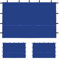 Pavillon-Seitenwände, 3 Stück Zelt-Seitenwände, 3 x 2 m wasserdichte Seitenteile, winddichte Sonnenwand für Pavillons, Zelt und Privatsphäre, UV-Schutz, Sonnenwand, Sonnenschutz, nur Seitenwand