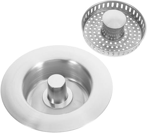 Holibanna Tapón De Drenaje De Fregadero De Cocina De Inoxidable Con Colador De Drenaje Tapón Reemplazable Escurridor Para Fregadero Doméstico Filtro Para Lavado
