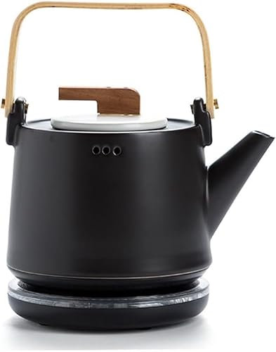 Electric Water Kettle Ceramic Electric Kettle 800ml Fast Boil Water Creative Quiet BoilTraditional For Home Kitchen Tea(Color:Black)