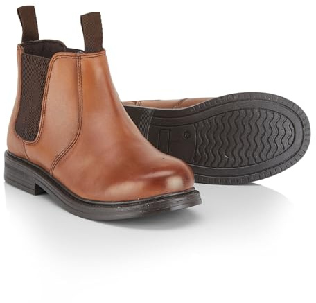 Catesby Adam Premium Leather Kids Dealer Boots Lightweight Durable Chelsea Boots