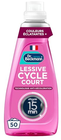 Dr. Beckmann - Lessive Liquide - Rapide Agit en 15min - Couleurs 50 Lavages | 50 lavages- Linge propre en 15 min - jusqu'à 40 % d'énergie en moins - Anti-décoloration - 7 jours fraîcheur - Made in France