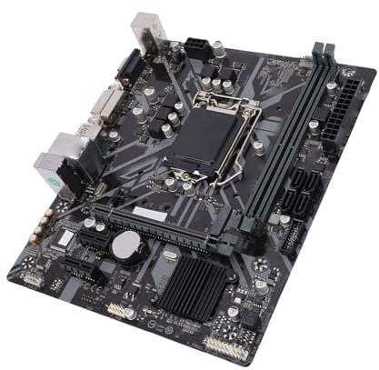 Goshyda H310M-D2VX-SI 2.0 M-ATX-Motherboard-Unterstützung für LGA 1151 I7/i5/i3, Dual Channel DDR4 32 GB mit DVI/VGA und PCI-E 3.0-Erweiterung