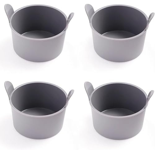 Lot De 4 Coquetiers En Silicone Antiadhésifs Pour Pocher Les Œufs, Moule À Œufs Durs, Cuiseur À Pochés, Moule De Cuisson Pour Four À Micro-ondes, Cuisson Des Avec Friteuse À Air, Outils De C