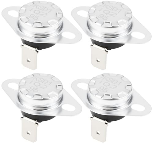 eMagTech 4pcs Tumble Dryer Thermostat 95 Degree 302460660088 Compatible with Logik LVD7W15 LVD7W18