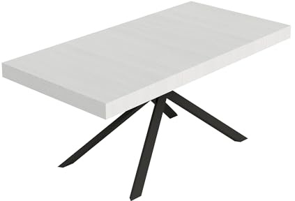 Itamoby Ausziehtisch 200/460x90 cm Niket weiß Esche Beine anthrazit