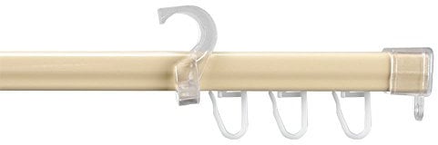 JalousieCrew U - Storelauf - Gardinen Schiene Farbe beige für Stilgarnituren mit 28mm Durchmesser (130 cm)