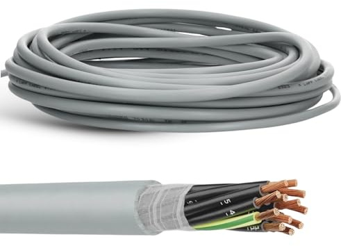 Lapp 10m Ölflex Chain 809 Steuerleitung 4x1,5 mm² Schleppkettenleitung | Hochflexible PVC Anschlussleitung in Grau mit Schutzleiter, 4-adrig, 300/500V, flammwidrig und ölbeständiges Kabel