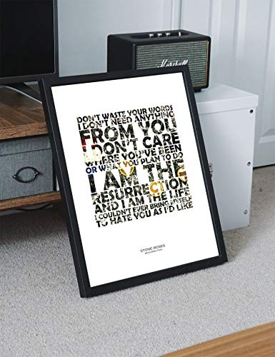 Libretto Designs The Stone Roses - I Am The Resurrection Art Print Mini Poster with Lyrics