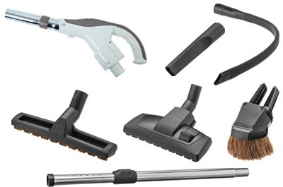 BVC Zentralstaubsauger Hide-A-Hose Reinigungs-Set 7-teilig Schlaucheinzugsystem HIDE-A-HOSE