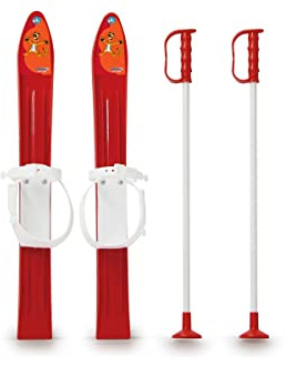 Snow Play Ski Langlauf 1st Step 60cm - aerodynamische Bauweise, Skistöcke 60 cm, sichere Befestigungsschlaufen für Verschiedene Schuhtypen und Größen (23-28)