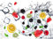 Runa Art Fototapete Küche Obst 352 x 250 cm Vlies Tapeten XXL Moderne Wandtapete Wohnzimmer Schlafzimmer Bunt 9421011b