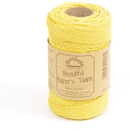 EVERLASTO Bobine di spago da Forno da 100 m, Cotone, Giallo Narciso, 2 mm, unità