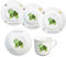 Kindergeschirr personalisiert - Kinderservice 5-tlg. Kinder Service Set aus Porzellan Teller Becher Schale personalisierbar mit Wunschname Name Kindergeschirr mit Namen personalisiert (Schildkröte)