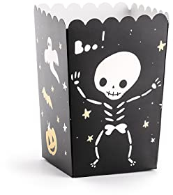 PartyDeco Tüte Popcorn Halloween Box 6Stk.