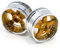2 Stück RC 1/10 Aluminium On Road Felgen Hex 12 mm verstellbar Offset Silber/Gold Farbe Fit für 1:10 RC On Road Drift Touring Street Car Reifen