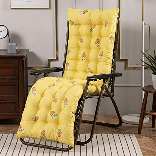 Ledph Sitzauflagen GartenmöBel, Tragbare Deckchair Auflagen, Liegenauflage Verrutschen Verhindern, Auflagen FüR GartenmöBel Fur Sonnenliege, Liegestuhl, Relaxliege,Gelb,48 * 155cm