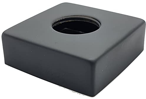 Acier Fini Noir Forme Carrée Bassin Douche Robinet Bain Rosace Couverture