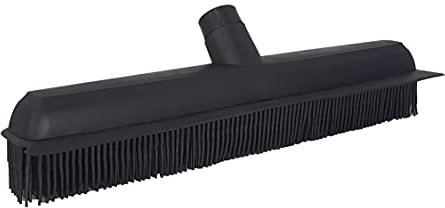 Escoba de Goma para Limpieza de Pelo, Cabello, achique de Agua o líquidos. Cepillo para Barrer diseñado para Limpiar en ángulo de 45 Grados con 34 cm de Ancho útil. Haragán Incorporado. (Negro)