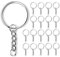 20 Stück 25mm Schlüsselring mit Spaltringe für Schlüssel Handwerk DIY, Schmuckherstellung, Kette schlüsselanhänger schlüsselringe Rostfreies Metall Silber Keyring Chain SprungRing