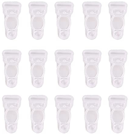 FSSTUD 100 Kunststoff Strumpfband Clips Strümpfe Strapsgürtel Halter Suspender Clips für Damen (Transparent)