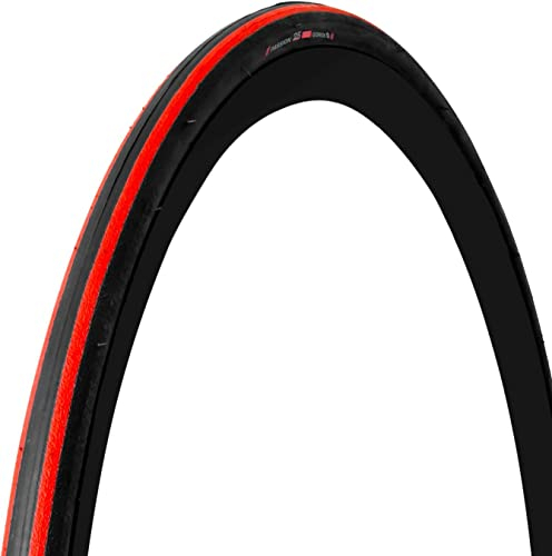 GORIX Rennrad-Slick-Reifen 700×23C oder 700×25C Fahrrad (Passion) (700×25c, Schwarz×Rot (1 Reifen))