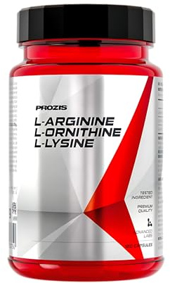 Prozis L-Arginina L-Ornitina L-Lisina, 120 Capsule - integratore completo
