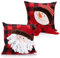 com-four® 2X Zierkissenbezug 40x40cm - Set Kissenhüllen mit Weihnachtsmotiv - dekorativer Bezug für Dekokissen, Sofakissen und Wurfkissen (2 Stück - Ersatzbezug)