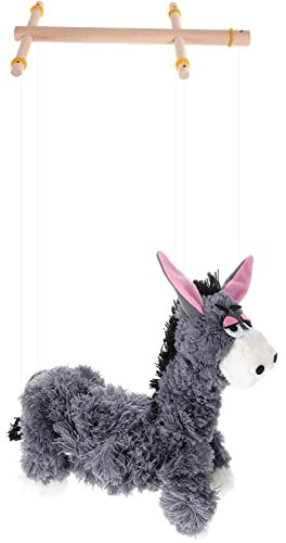 Ipetboom Marionetta D'asino Animale Di Peluche Marionette a Filo Per Bambini Set Di Marionette a Filo Tirare La Bambola Burattino Filo Marionetta Animale Manuale Bambino Pino Coulisse