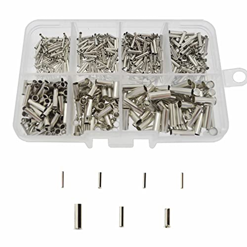 Surriba Terminali Elettrici a Crimpare, Puntalini Capicorda, Puntali Elettrici Fili Elettrici (600pz) per Cavo 0.5/0.75/1.0/1.5/2.5/4.0/6.0mm²